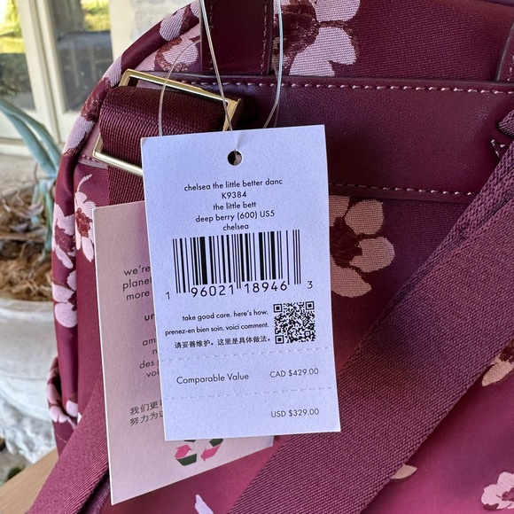 Kate Spade Little Better Chelsea Medium Dancing Blooms Print Nylon Backpack Bag - Picture 5 of 6